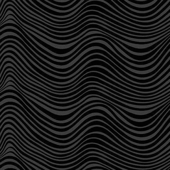 Fabric Andover Stealth by Libs Elliott - Waves in Coal