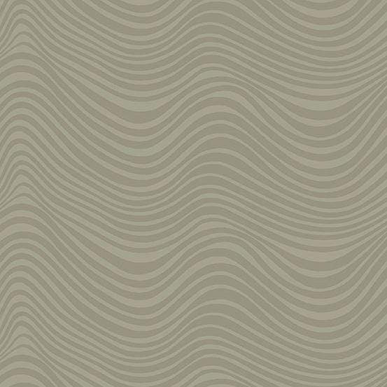 Fabric Andover Stealth by Libs Elliott - Waves in Khaki