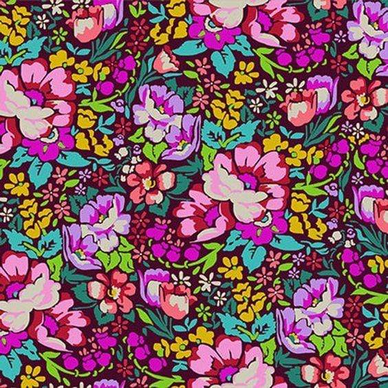 Fabric Free Spirit Floral Retrospective by Anna Maria Horner - Overachiever in Burgundy