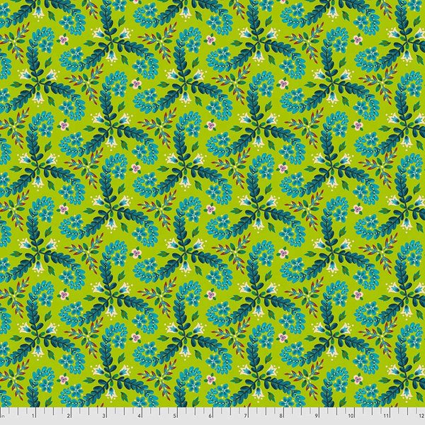 Fabric Free Spirit MagiCountry by Odile Bailloeul - Fronds in Green