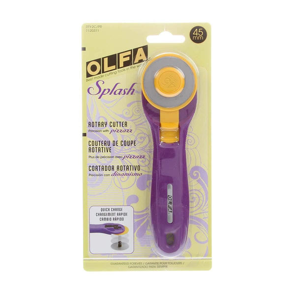 Kate Quilts Olfa Splash Rotary Cutter - 45mm - Emperor Purple