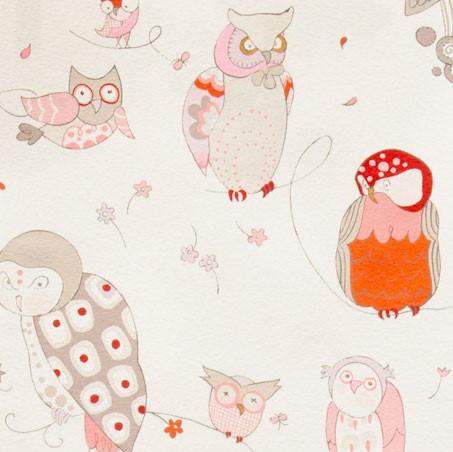Fabric Alexander Henry Fabrics In the Kitchen by Alexander Henry - Spotted Owl in Oyster Pink