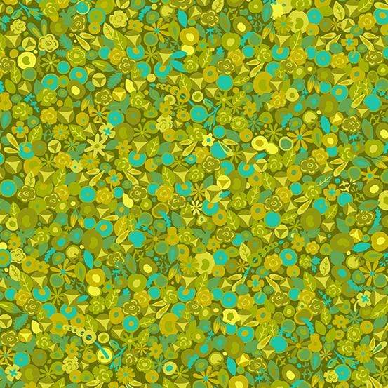 Fabric Andover Sun Print 2021 by Alison Glass - Tuesday in Moss