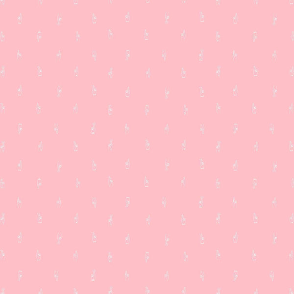 Fabric Figo Fabrics Lucky Charms Basics - Fingers Crossed in Pink