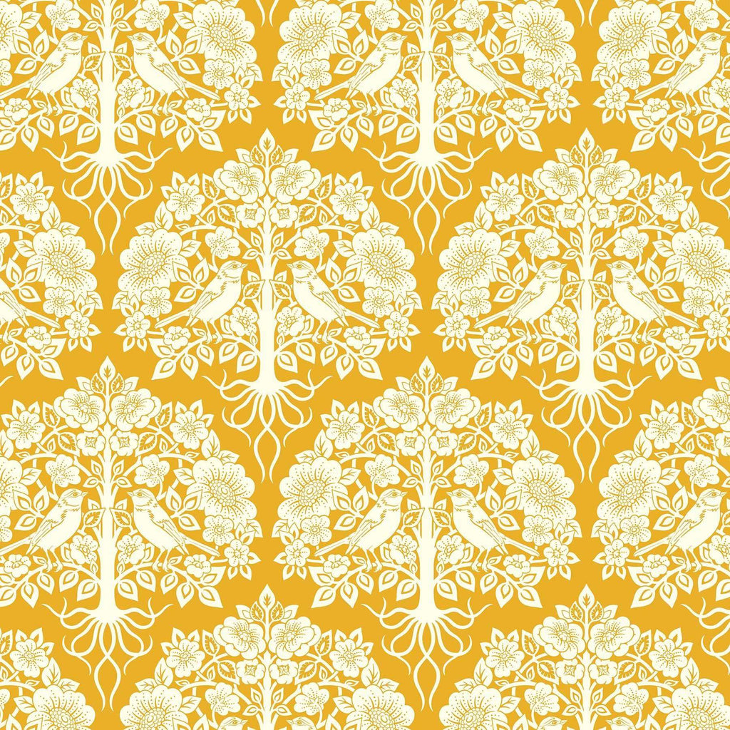 Fabric Figo Fabrics True Kisses by Heather Bailey - Aflutter in Gold