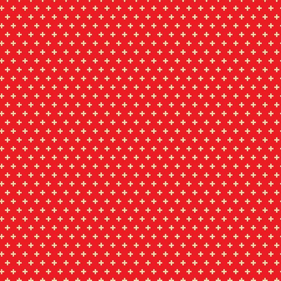 Fabric Figo Fabrics True Kisses by Heather Bailey - Wink in Red