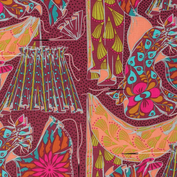 Fabric Free Spirit Fibs & Fables by Anna Maria Horner - Dressmaker in Amethyst