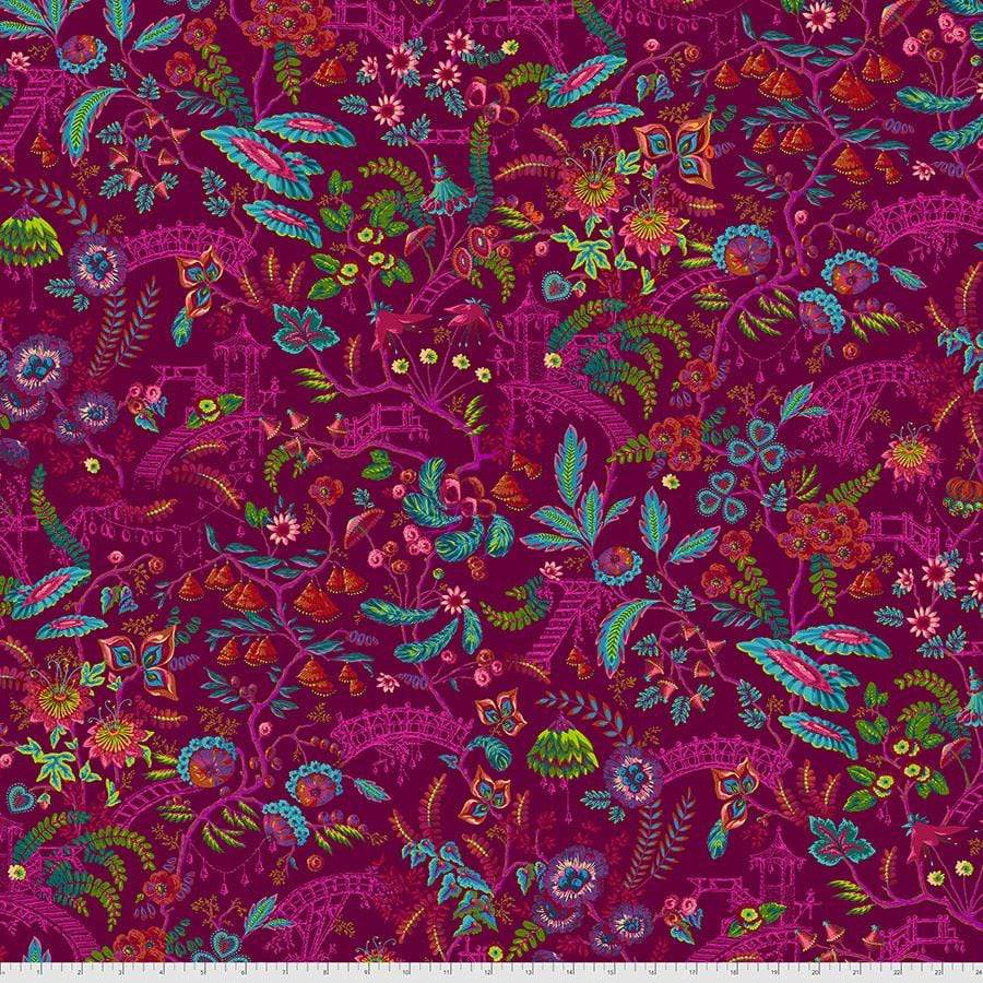 Fabric Free Spirit MagiCountry by Odile Bailloeul - Florapolis in Pink