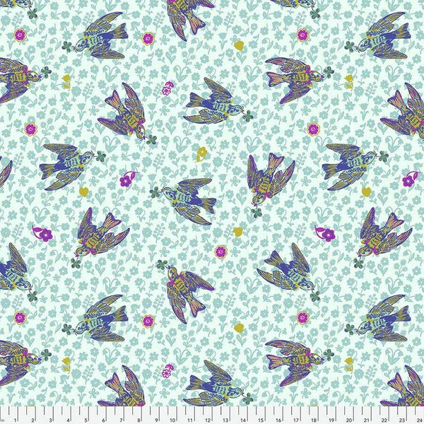 Fabric Free Spirit Woodland Walk by Nathalie Lete - The Swallows in Azure