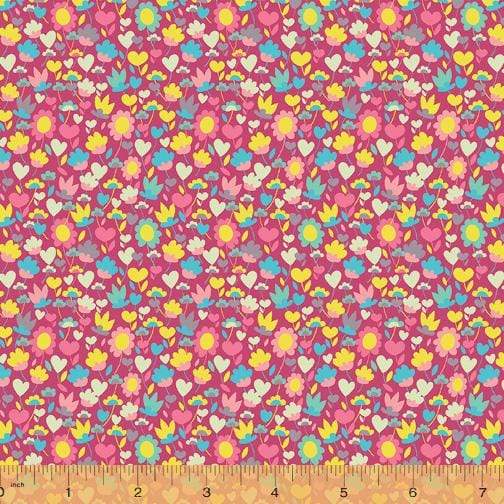 Fabric Windham Fabrics Solstice by Sally Kelly - Buttercup in Fuchsia
