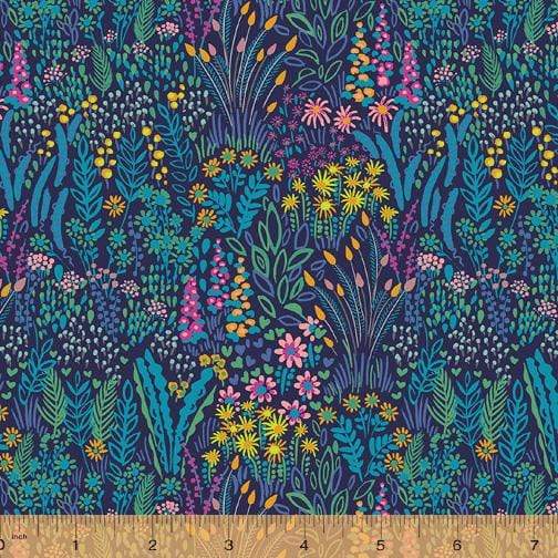 Fabric Windham Fabrics Solstice by Sally Kelly - Meadow in Dark