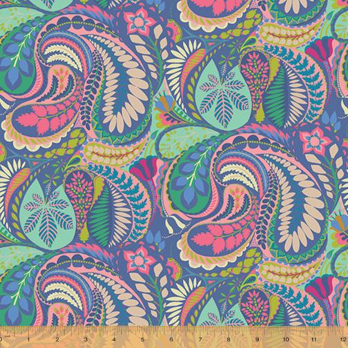 Fabric Windham Fabrics Solstice by Sally Kelly - Prince Paisley in Blue