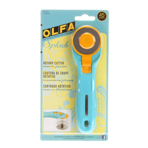 Kate Quilts Olfa Splash Rotary Cutter - 45mm - Blue